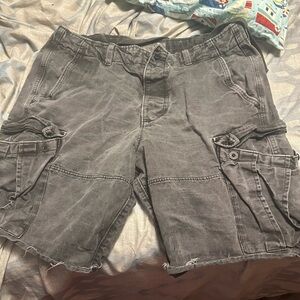 Abercrombie and Fitch Vintage  Men's Blue/greyCargo Shorts